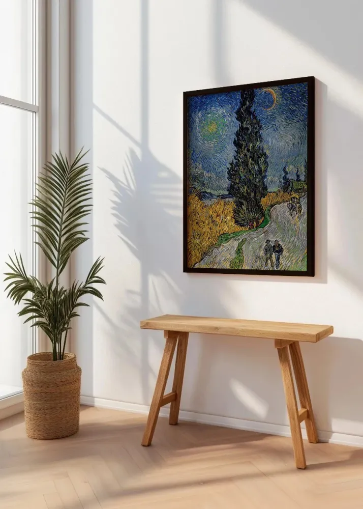 Camino con Ciprés y Estrella (Van Gogh) Fine Artic