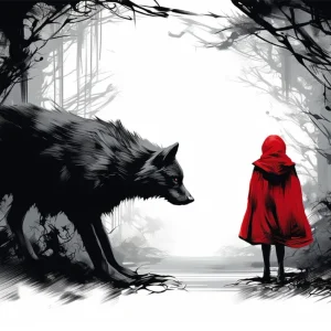 Caperucita roja y lobo feroz Fine Artic