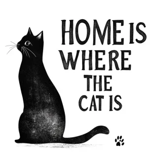 La casa es donde están los gatos Fine Artic