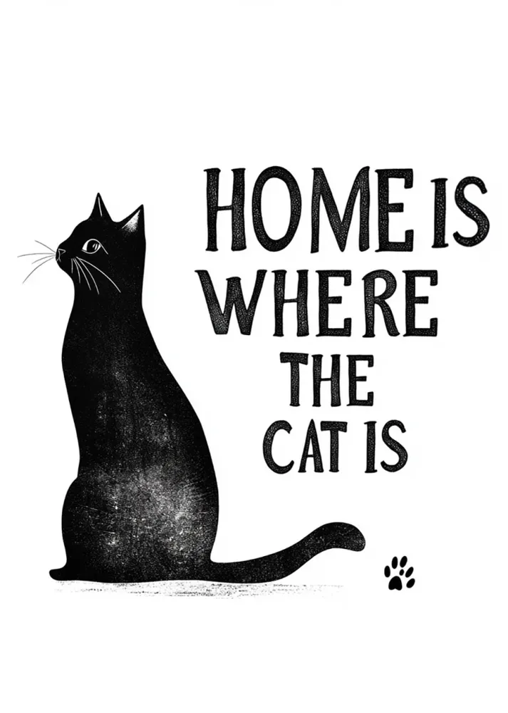 La casa es donde están los gatos Fine Artic