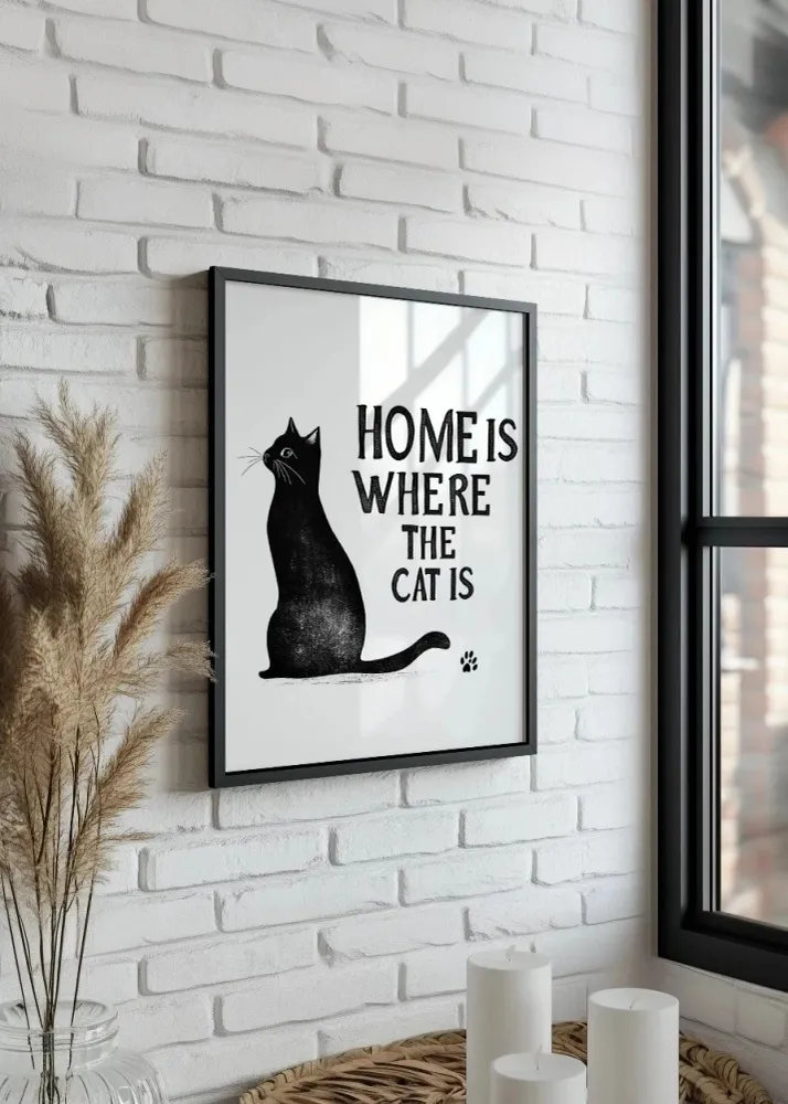 La casa es donde están los gatos Fine Artic