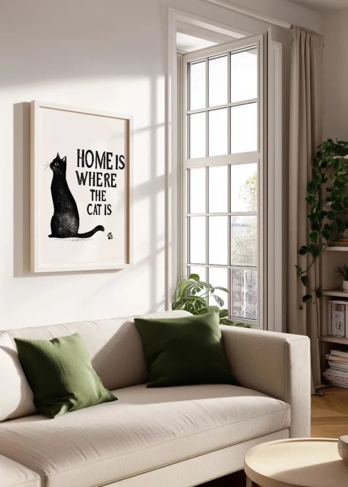 La casa es donde están los gatos Fine Artic