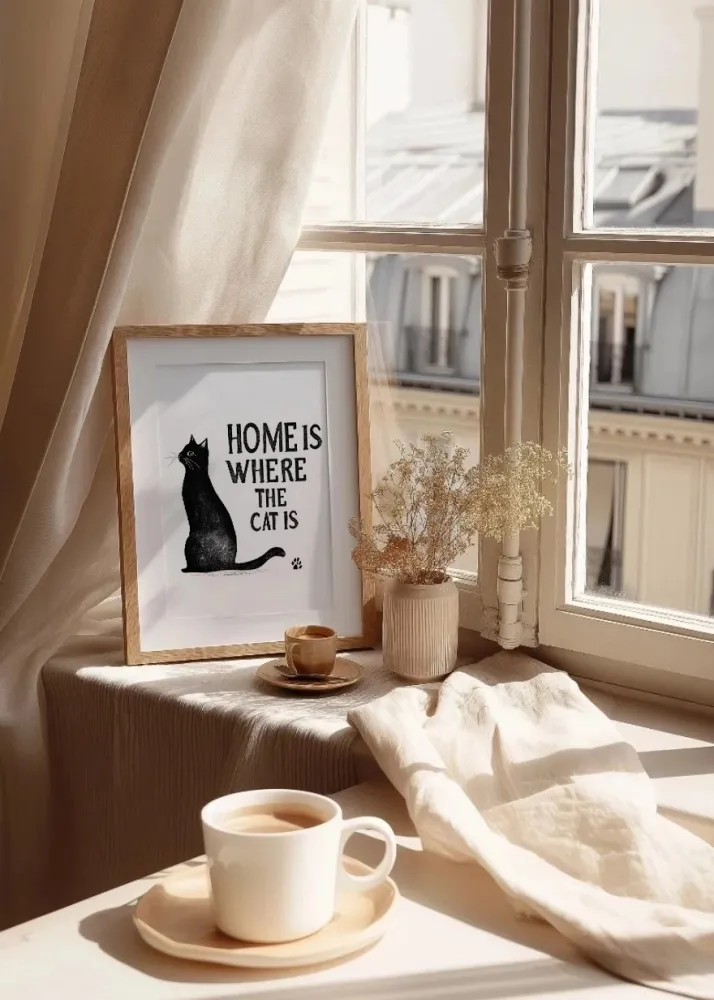 La casa es donde están los gatos Fine Artic