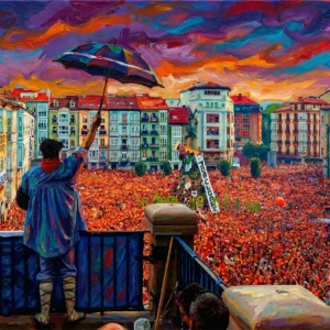 Celedón y Fiestas de la Blanca estilo óleo Fine Artic