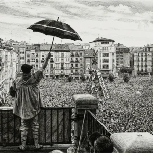Celedón y Fiestas de la Blanca estilo lápiz Fine Artic