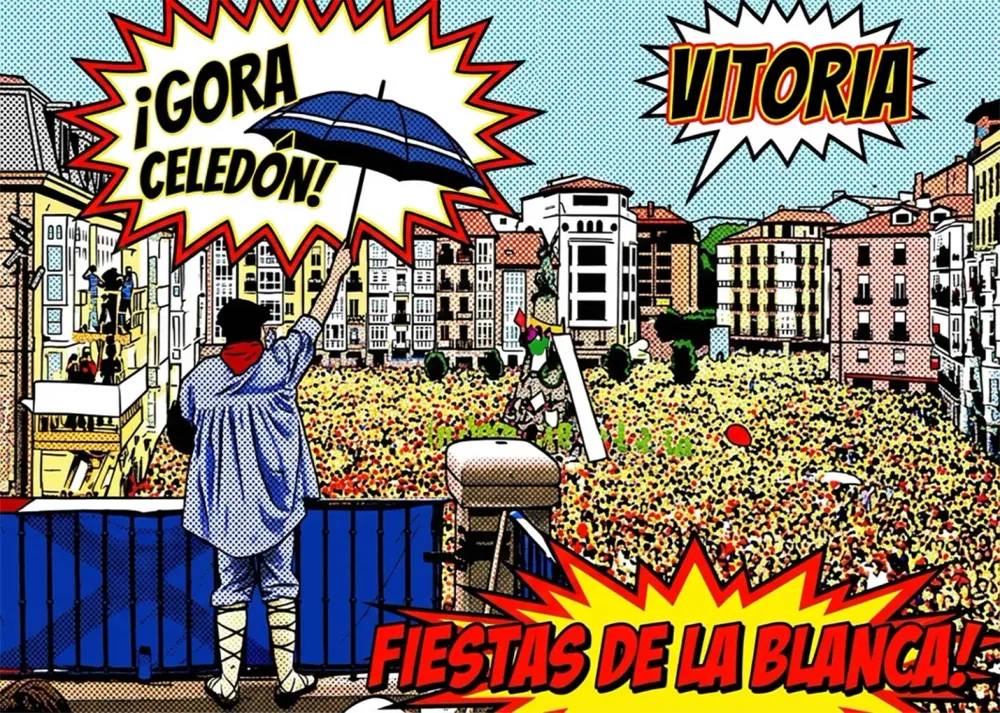 Celedón y Fiestas de la Blanca - Pop Art Fine Artic