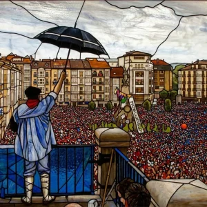 Celedón y Fiestas de la Blanca - Vidriera Fine Artic