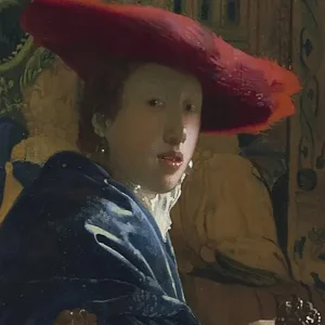 Chica con un sombrero rojo (Vermeer) Fine Artic