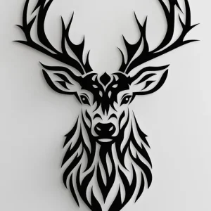 Ciervo dibujo tribal Fine Artic