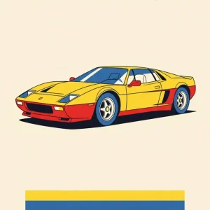 Coche deportivo Bauhaus Fine Artic