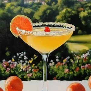 Cocktail naranja en paisaje de campo Fine Artic