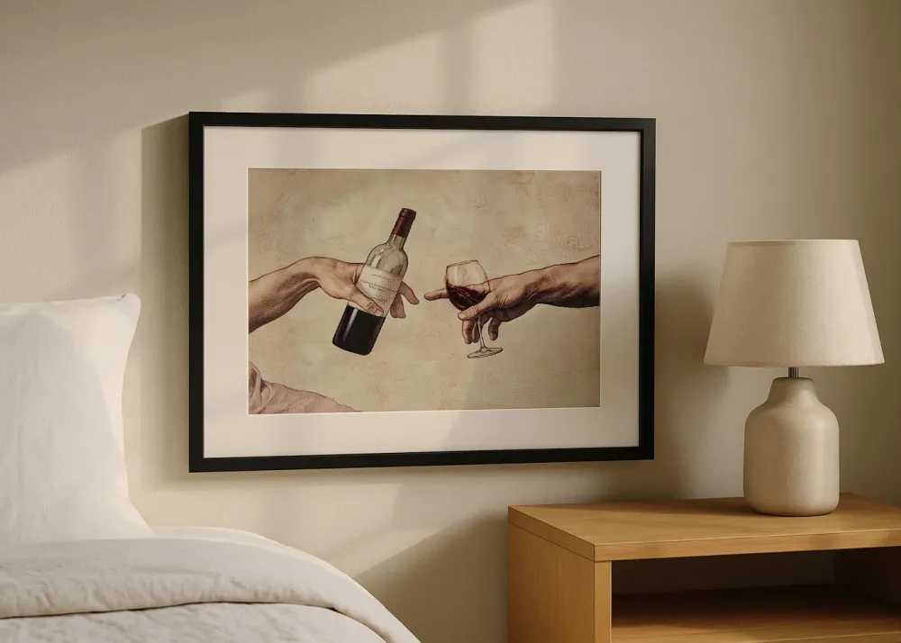 Creación de Adán con Vino Fine Artic
