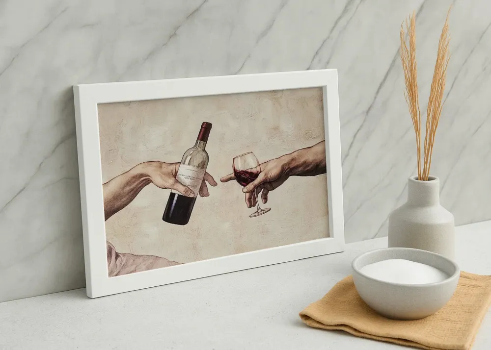 Creación de Adán con Vino Fine Artic