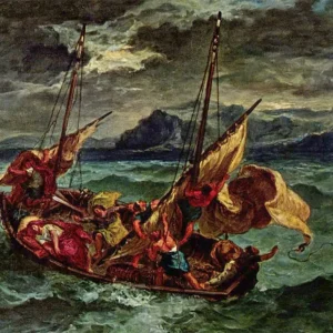 Cristo en el lago de Genezaret (Delacroix) Fine Artic