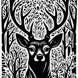 Deer portrait Fine Artic