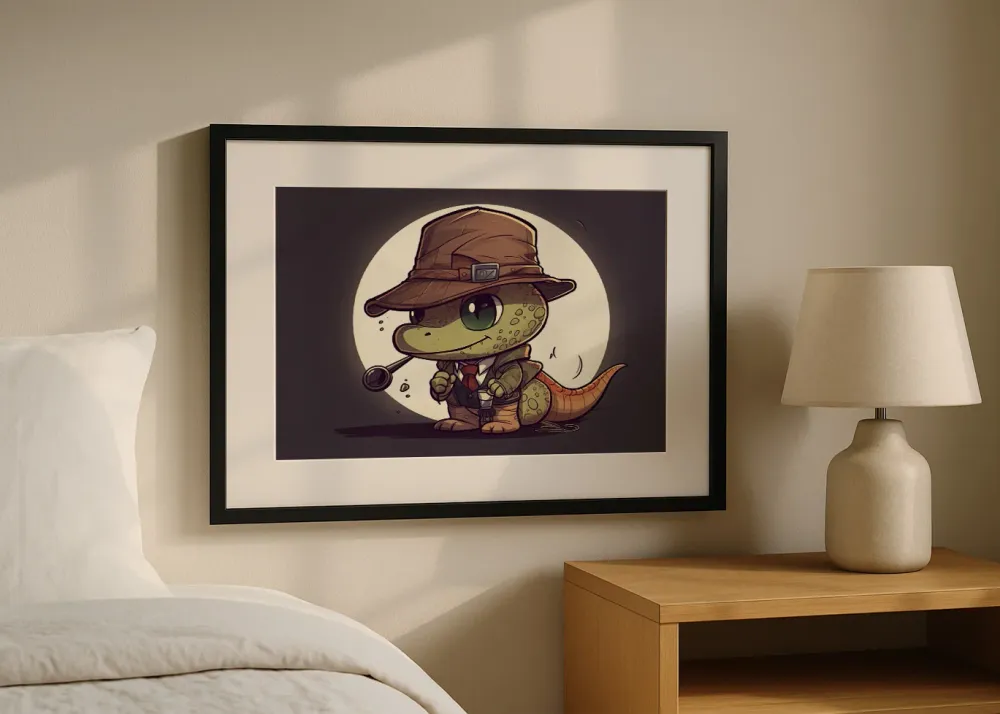 Dinosaurio detective chibi Fine Artic