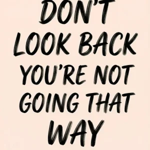 Dont look back you are not going way Fine Artic