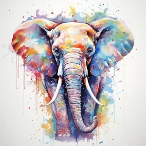 Elefante colorido Fine Artic