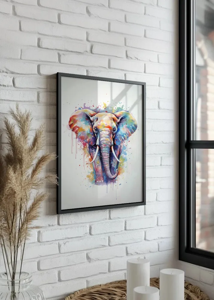 Elefante colorido Fine Artic