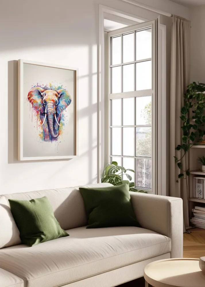 Elefante colorido Fine Artic