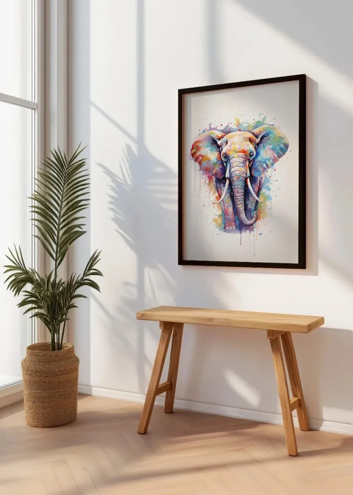 Elefante colorido Fine Artic