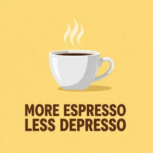 More Espresso Less Depresso Fine Artic