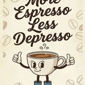 More espresso less depresso - Taza Fine Artic