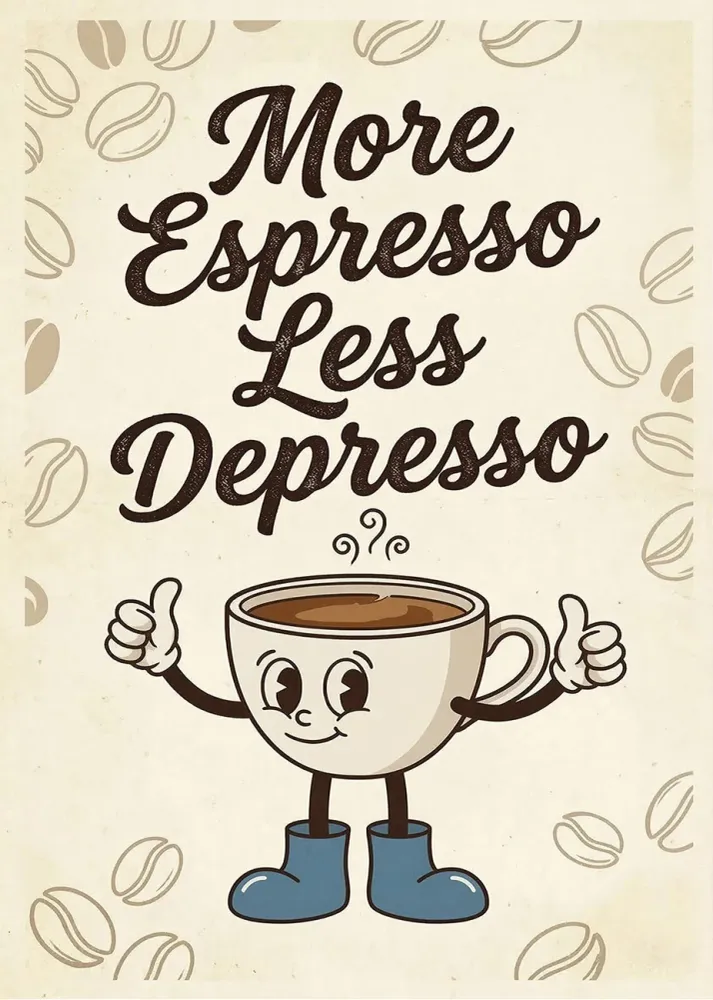 More espresso less depresso - Taza Fine Artic