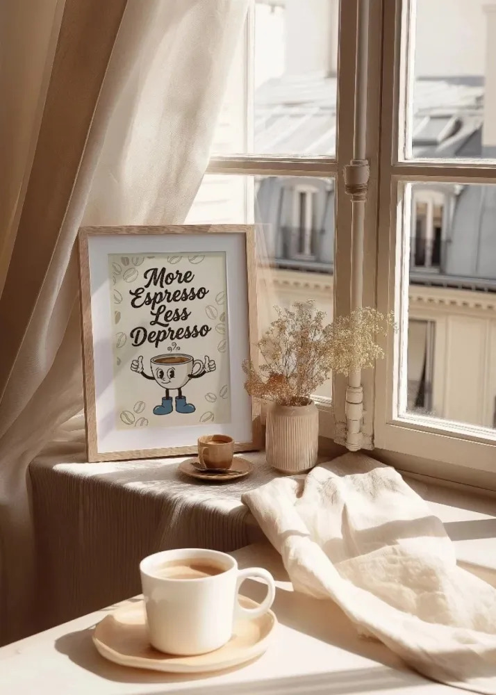 More espresso less depresso - Taza Fine Artic