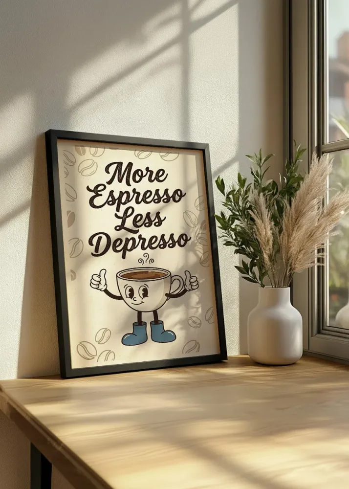 More espresso less depresso - Taza Fine Artic