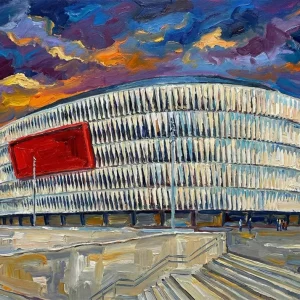 Estadio de San Mamés estilo óleo Fine Artic