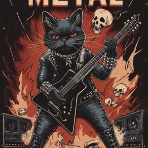 Gato rockero Fine Artic