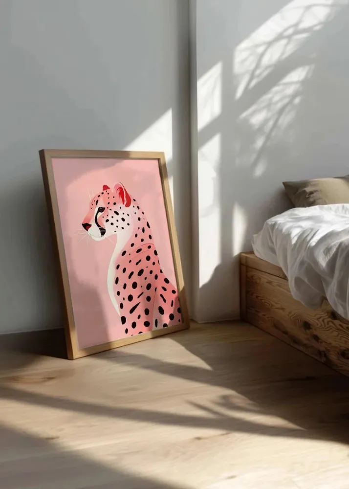 Guepardo rosa pastel Fine Artic