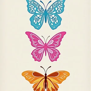 Las mariposas coloridas Fine Artic