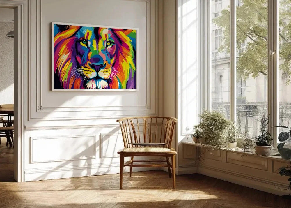 Leon de colores Fine Artic