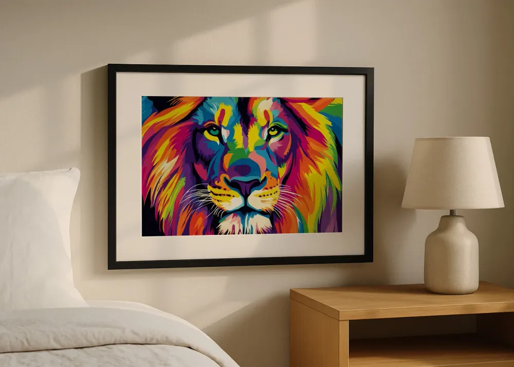 Leon de colores Fine Artic
