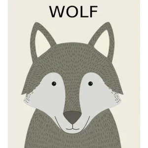 Lobo - Estilo infantil Fine Artic