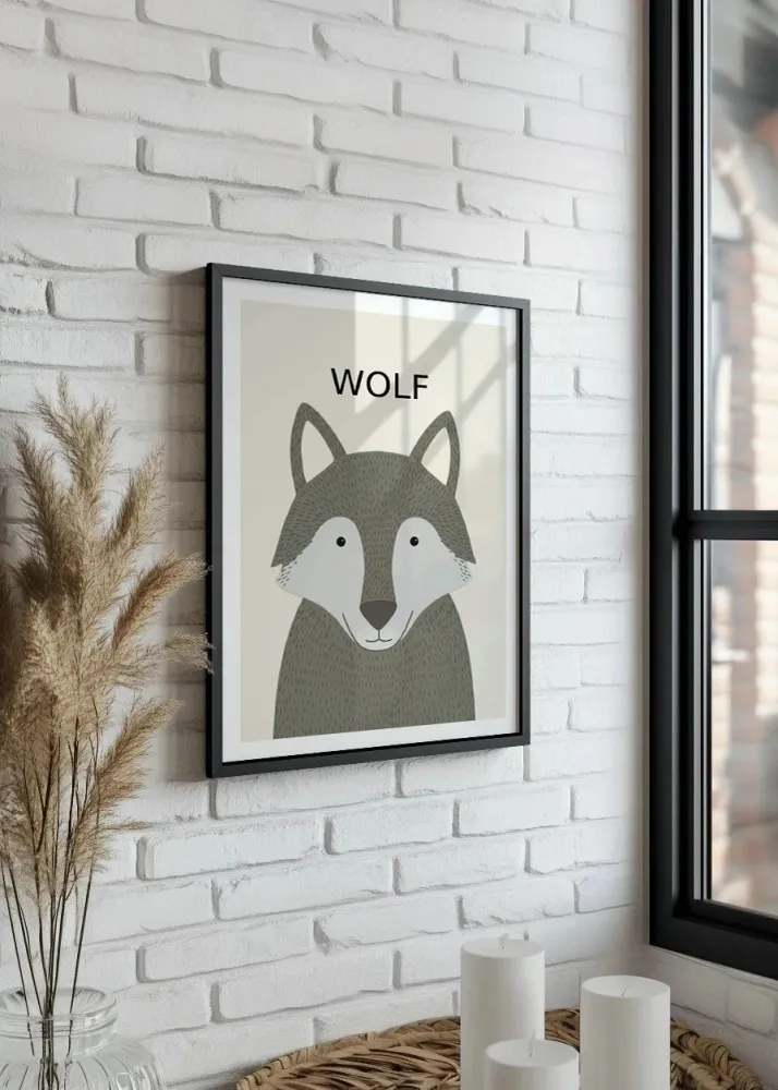 Lobo - Estilo infantil Fine Artic