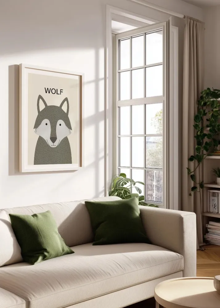 Lobo - Estilo infantil Fine Artic