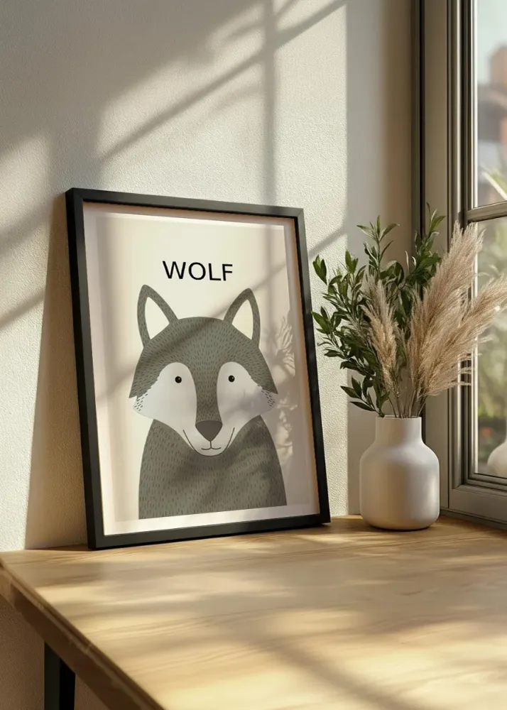 Lobo - Estilo infantil Fine Artic
