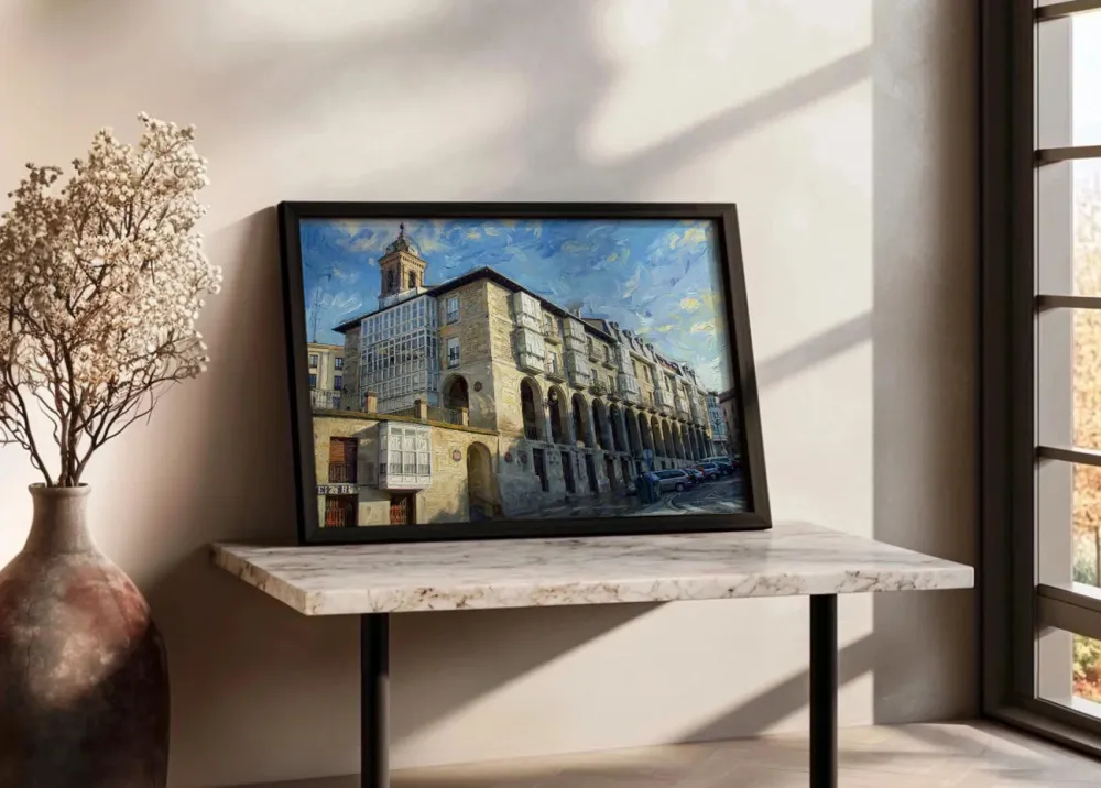 Los Arquillos de Vitoria estillo Van Gogh Fine Artic