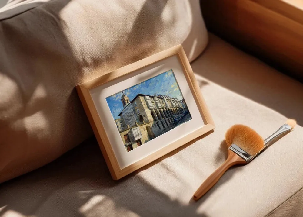 Los Arquillos de Vitoria estillo Van Gogh Fine Artic