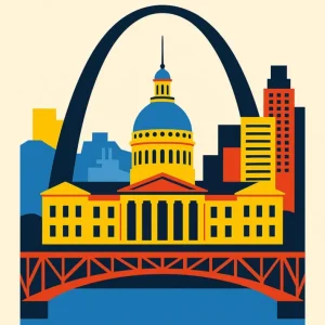 St Louis Poster Bauhaus Fine Artic