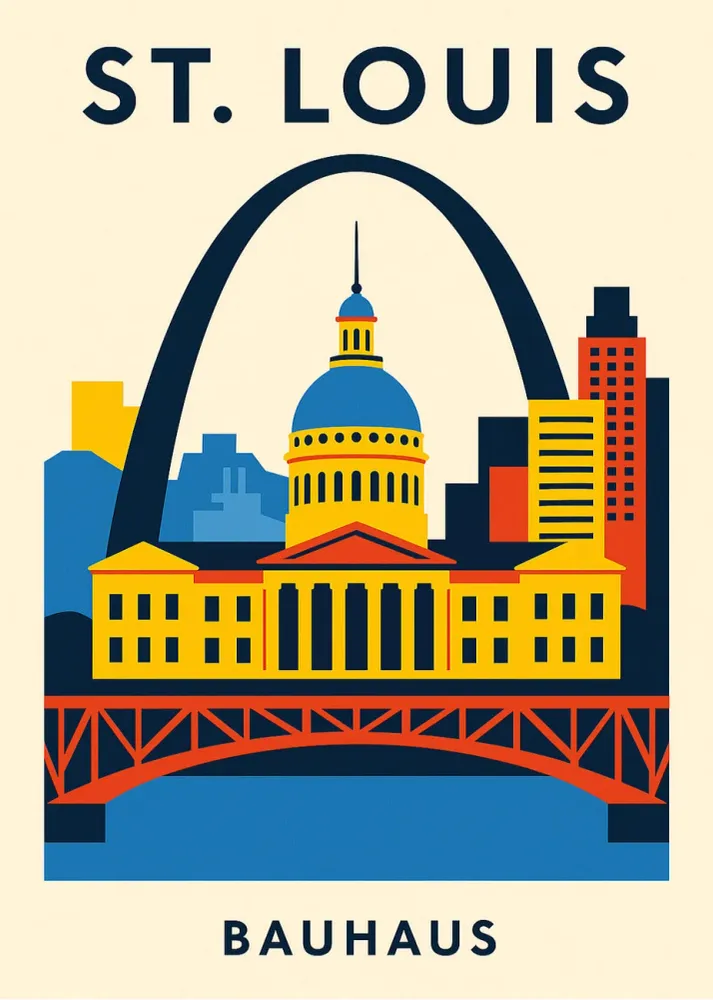 St Louis Poster Bauhaus Fine Artic