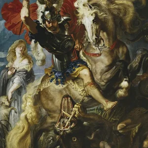 Lucha de San Jorge y el dragón (Rubens) Fine Artic