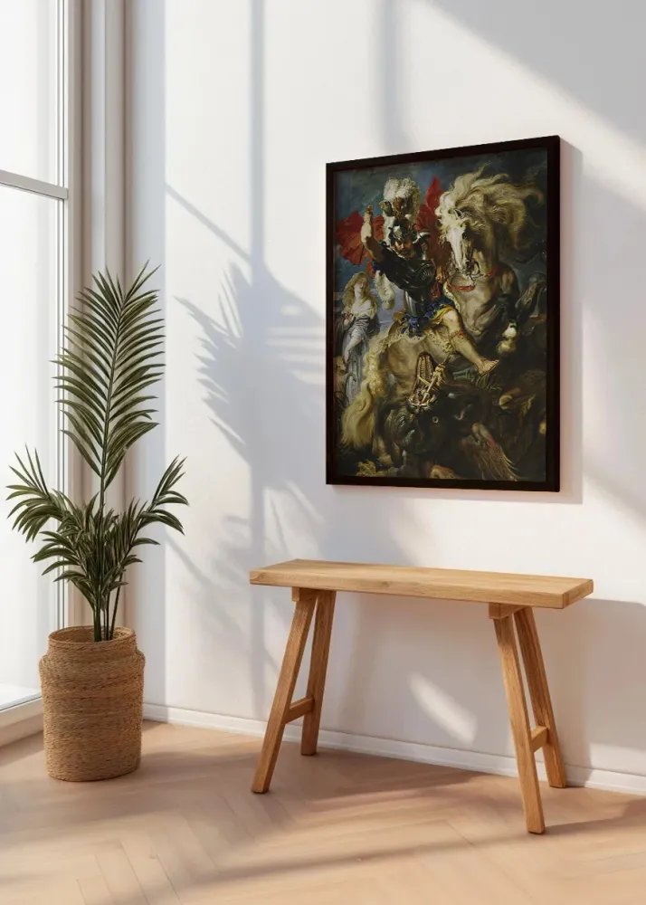 Lucha de San Jorge y el dragón (Rubens) Fine Artic