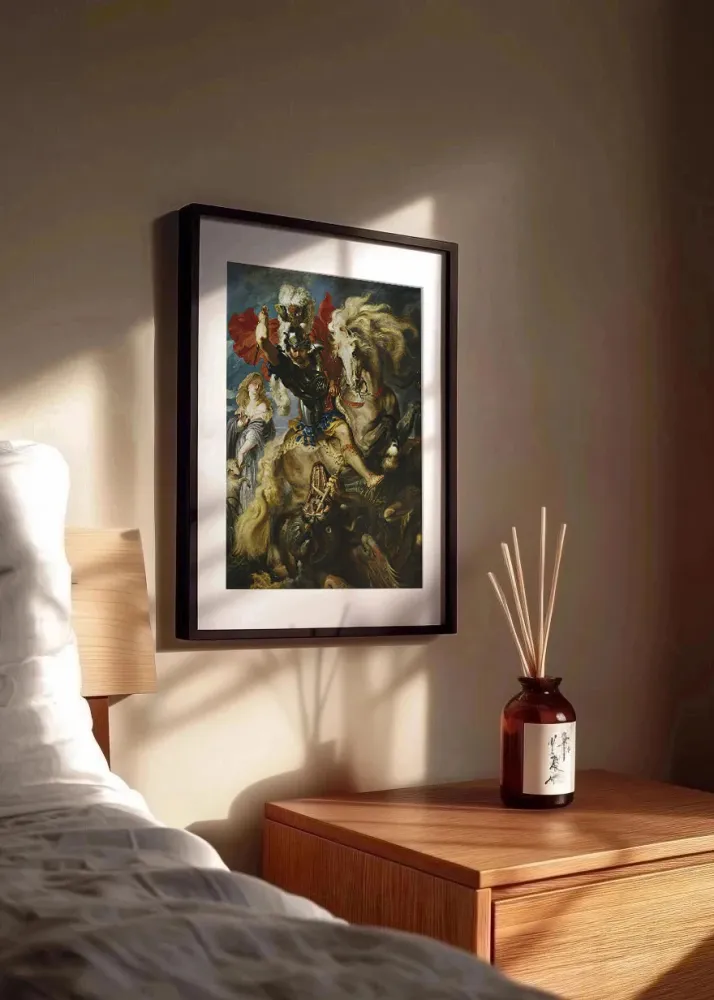 Lucha de San Jorge y el dragón (Rubens) Fine Artic