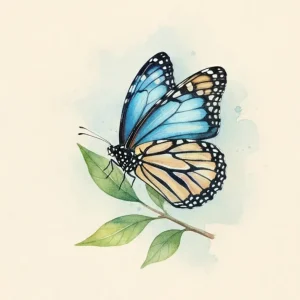 La mariposa azul Fine Artic