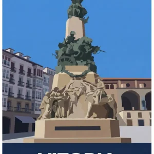 Monumento Plaza de la Virgen Blanca Vitoria - Flat Fine Artic