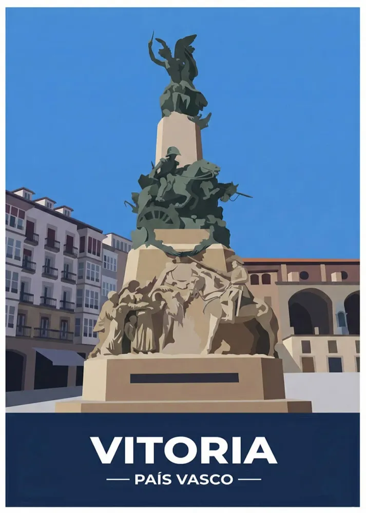 Monumento Plaza de la Virgen Blanca Vitoria - Flat Fine Artic